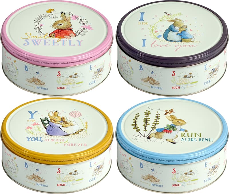 Jacobsens Danish Chocolate Chip Cookies in Peter Rabit Tin box