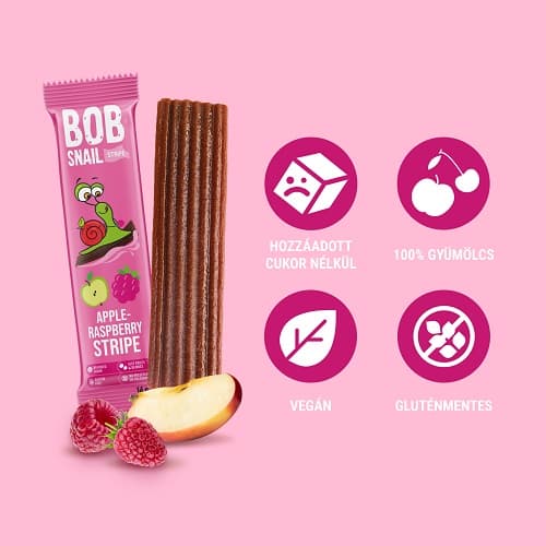 Bob-Snail Natural pear-raspberry stripe 14g