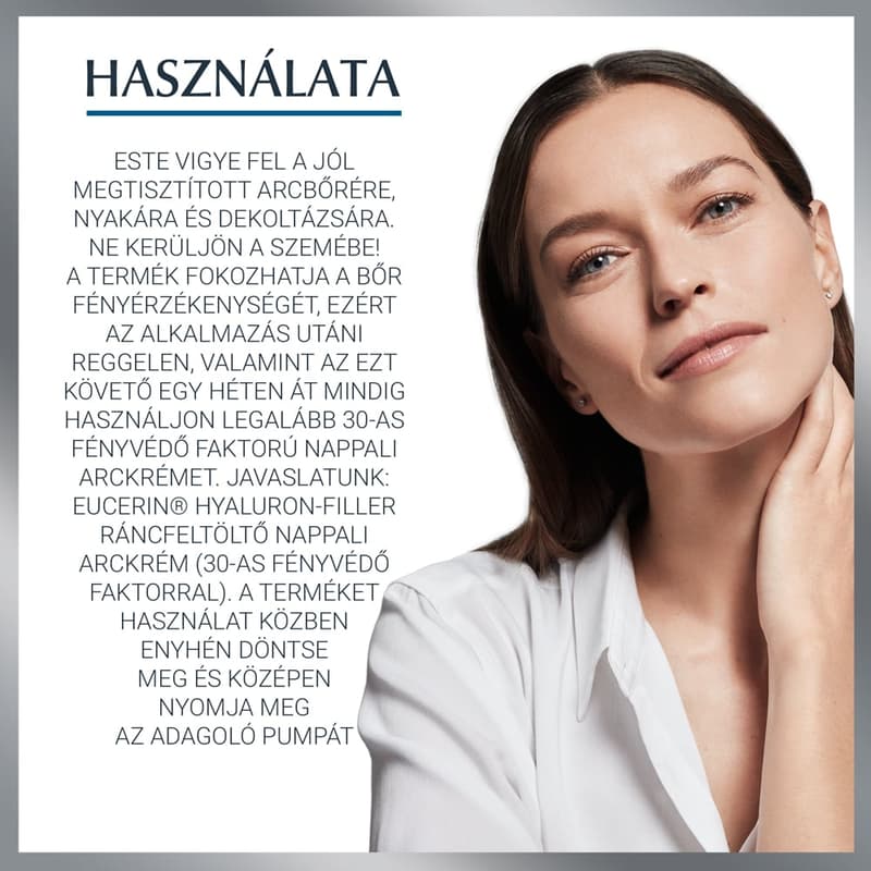 Eucerin Hyaluron-Filler Éjszakai Peeling és Szérum 2x15ml