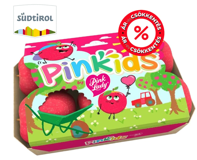 Pinkids alma, csomagolt