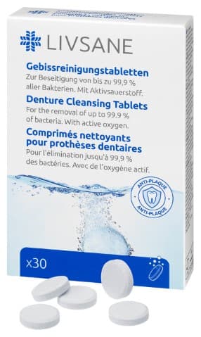 Livsane denture cleaning tablets 30x