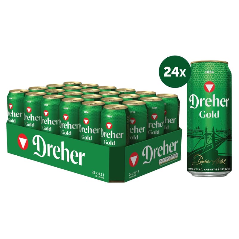 Dreher Gold minőségi világos sör 5% 24 doboz