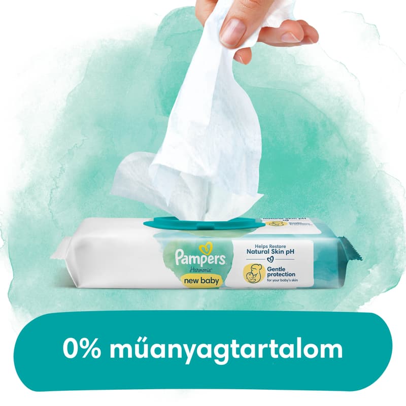 Pampers Harmonie Nedves Törlőkendő New Baby, 4x46 db