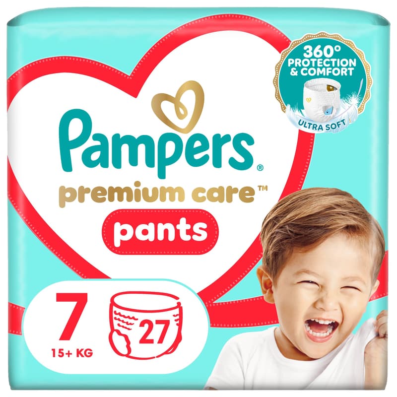Pampers Premium Care Pants Bugyipelenka, Méret: 7 (15+ kg) 27 db