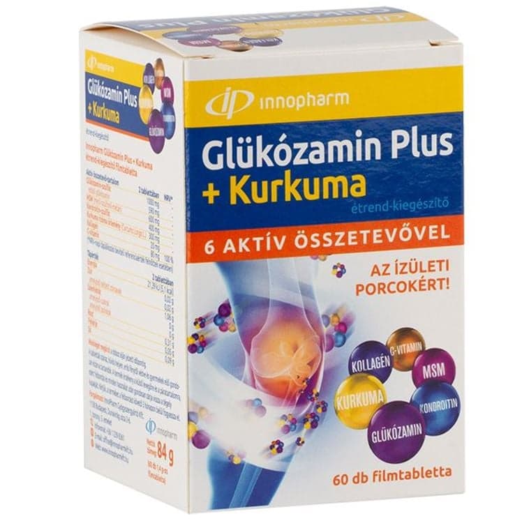 VitaPlus Glükozamin Plus+kurkuma étrend-kiegészítő filmtabletta 60 db