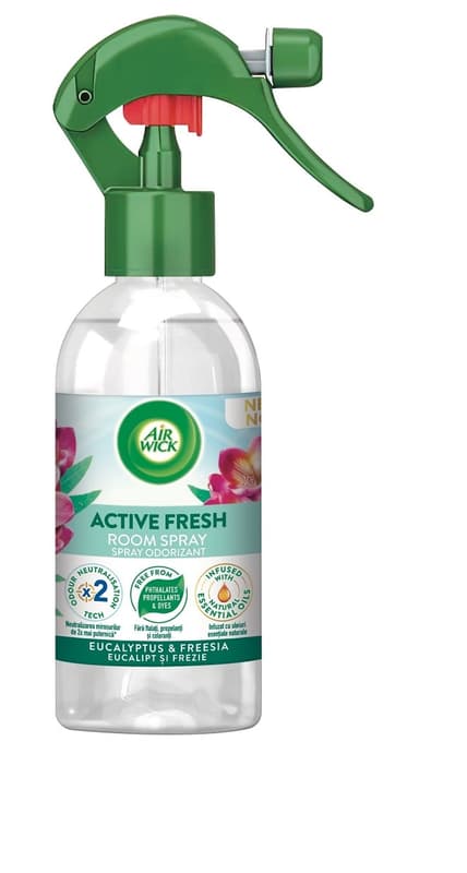 Air Wick Active Fresh Air Freshener spray, Eucalyptus & Freesia 237ml
