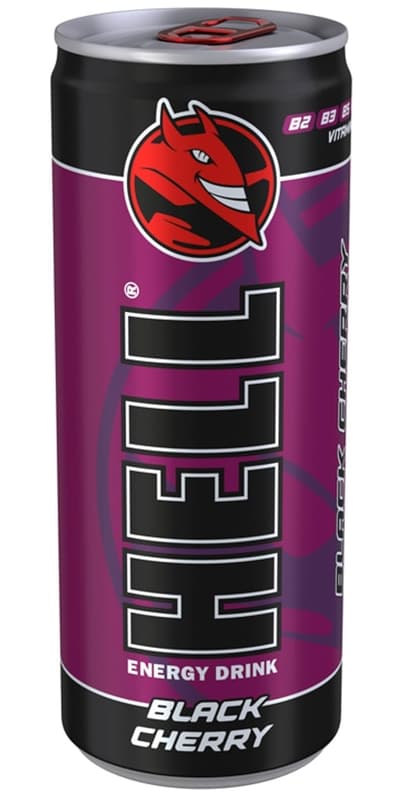 HELL Energiaital Black Cherry, fekete cseresznyésízű
