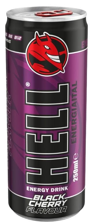 HELL Energiaital Black Cherry, fekete cseresznyésízű