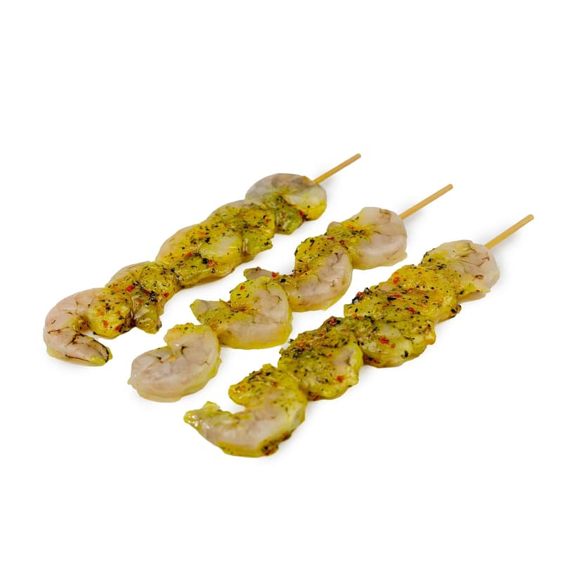 Fűszervajas garnéla nyársak