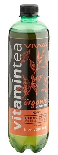 Viwa Vitamintea őszibarack ízű energiamentes üdítő fekete tea kivonattal