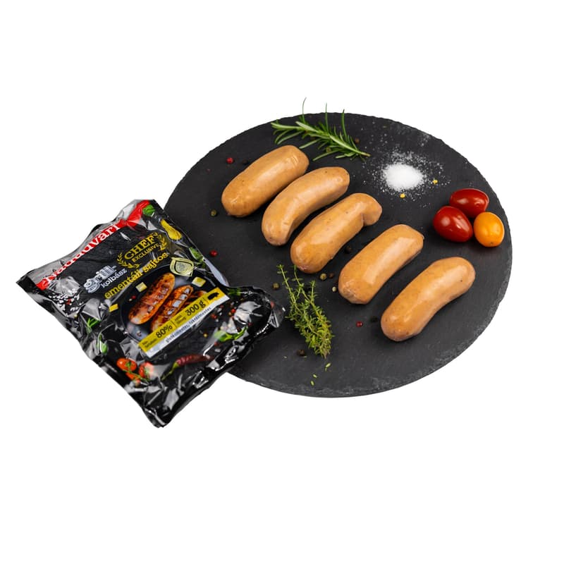 Nádudvari grillkolbász  ementáli sajtos