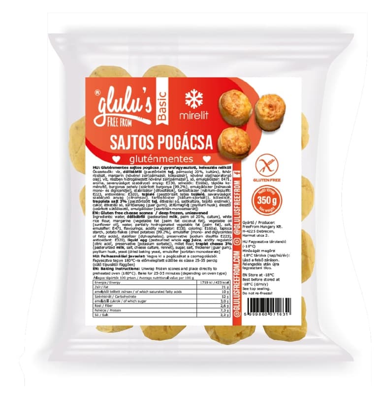 Glulu's Free From "Basic" - fagyasztott sajtos pogácsa