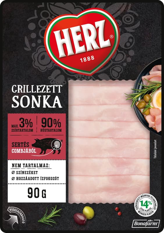 Herz Grillezett Sonka