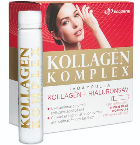 InnoPharm Collagen 4 ME kollagén 2500 mg + hialuronsav Ivóampulla 14x25ml