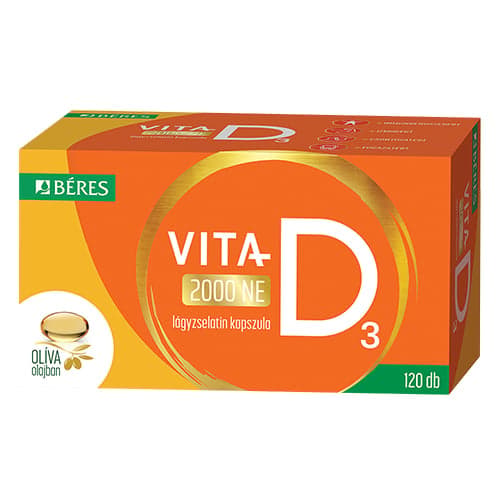 Béres Vita-D3 2000 NE lágyzselatin kapszula 120 db