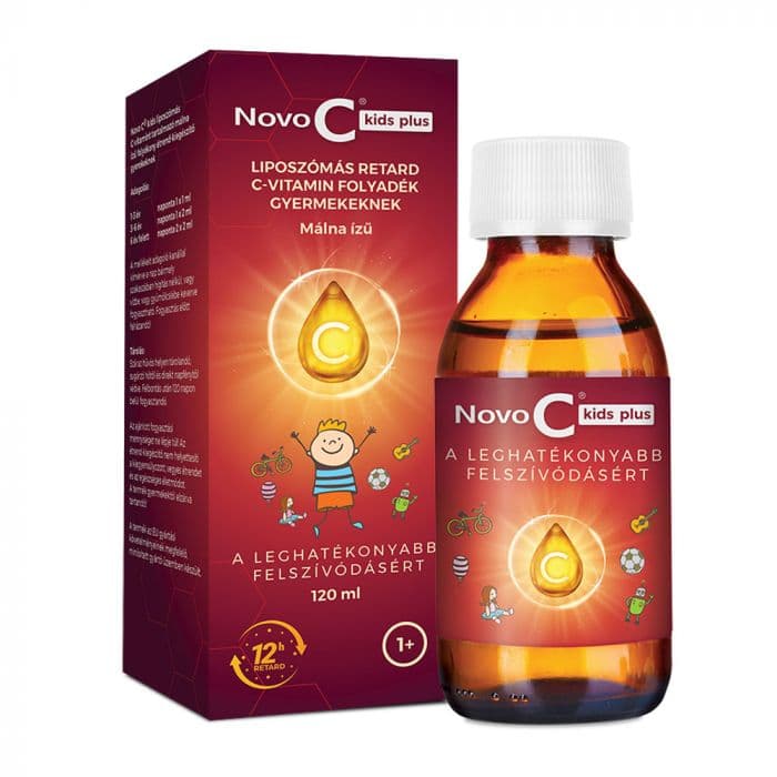 Novo C Kids C-vitamin liposzómás folyadék málna ízben 120ml