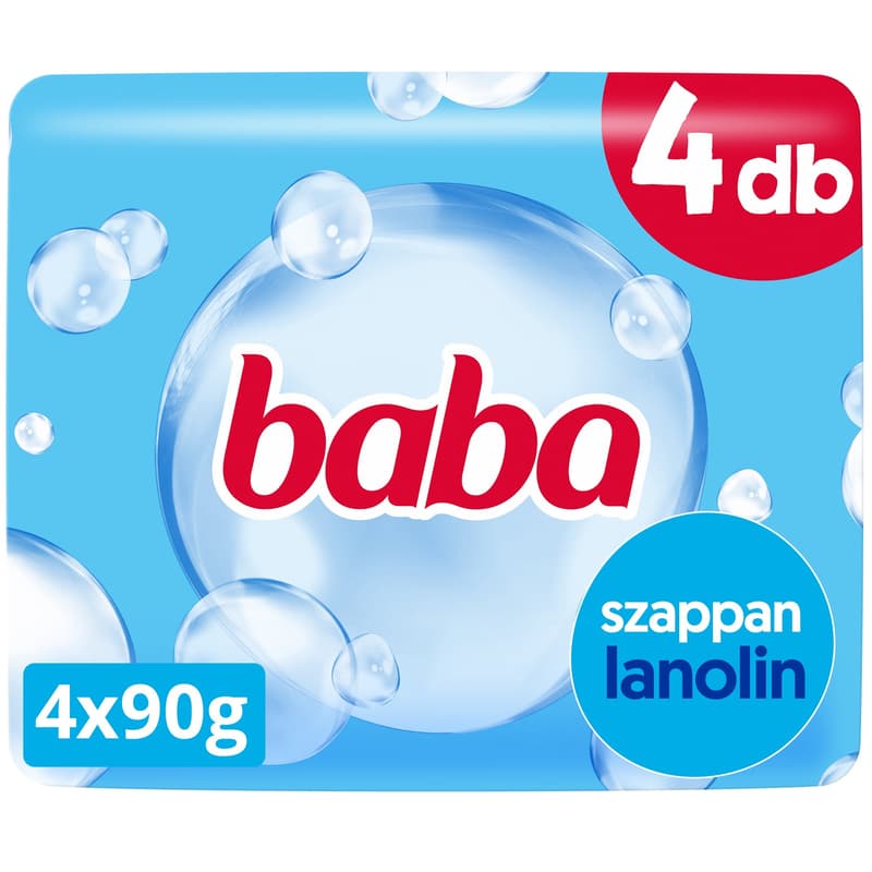 Baba Lanolin szappan, 4x90 g