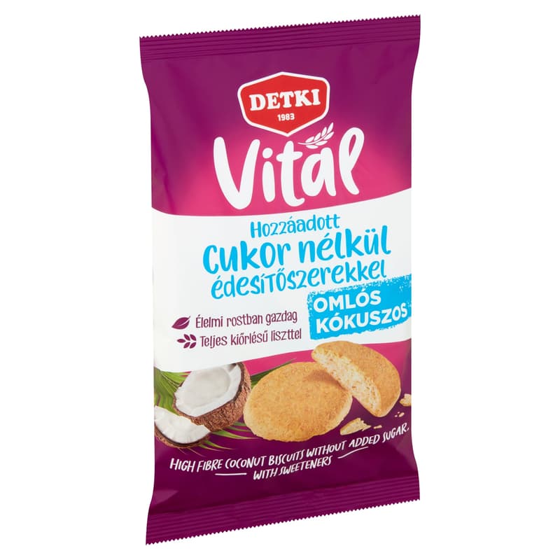 Detki cukormentes kókuszos omlós keksz