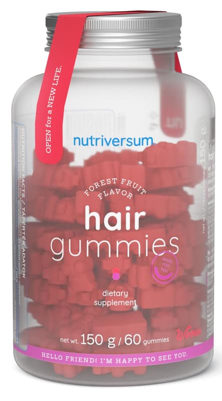 Nutriversum Hair Gummies cukormentes gumimaci