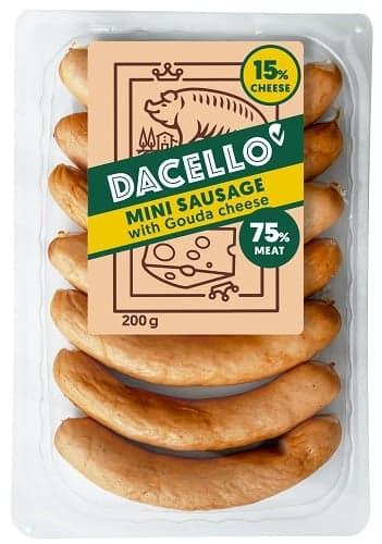 Dacello mini Frankfurter Gouda sajttal