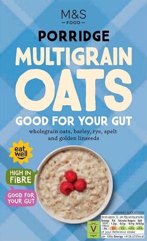 Marks & Spencer Oatmeal with Barley Flakes, Oat Bran, Rye Flakes, Golden Linseed and Spelt Flakes