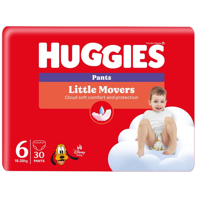 Huggies Little Movers Pants 6, 15-25 kg, bugyipelenka