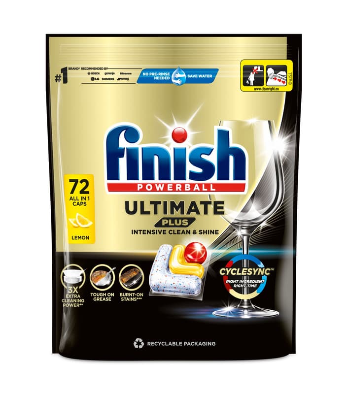 Finish Ultimate Plus All in 1 mosogatógép kapszula, citromos illatú