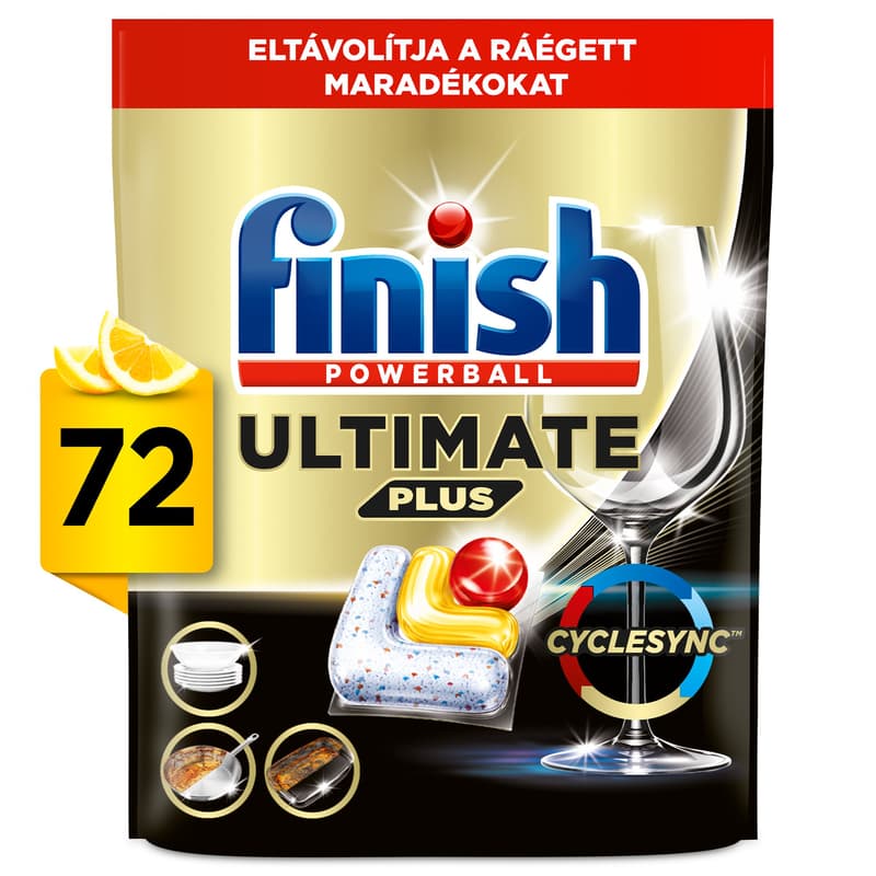 Finish Ultimate Plus All in 1 mosogatógép kapszula, citromos illatú