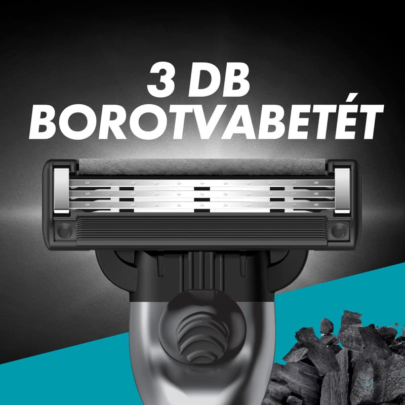 Gillette Mach3 Charcoal Borotvabetétek Férfiaknak