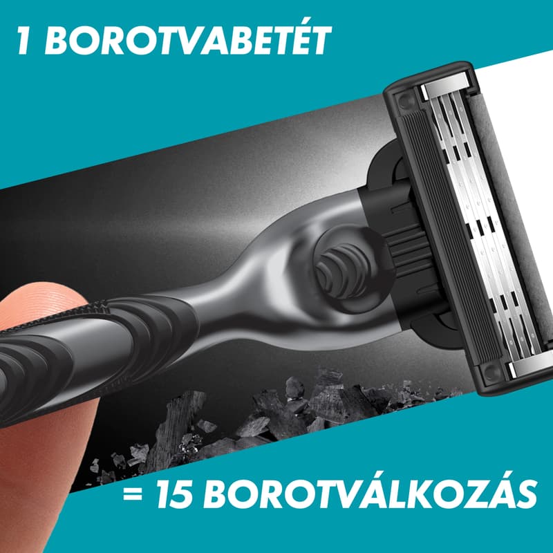 Gillette Mach3 Charcoal Borotvabetétek Férfiaknak