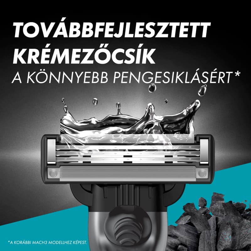 Gillette Mach3 Charcoal Borotvabetétek Férfiaknak