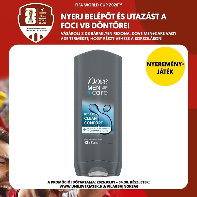 Dove Men + Care Clean Comfort men's shower gel for body and face