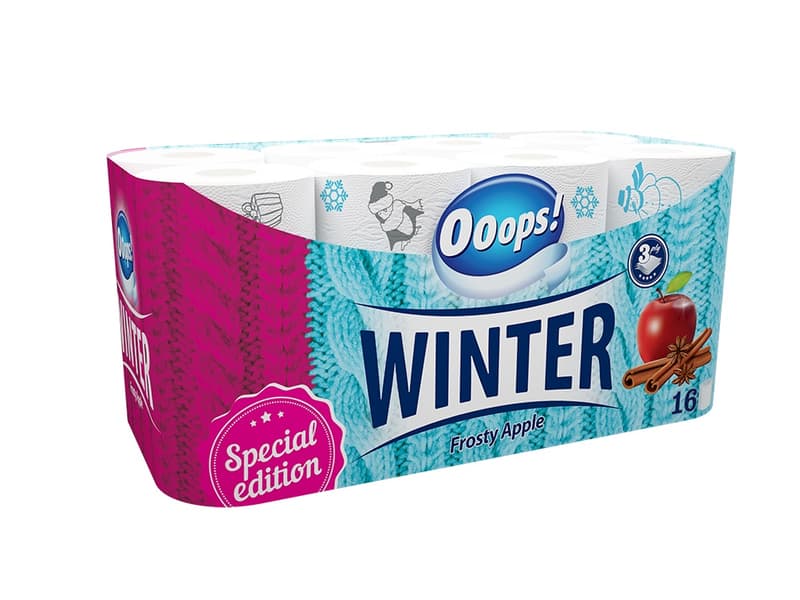 Ooops! Classic Winter  toalett papír illatosított, mintás 3 rétegű 16 tekercses