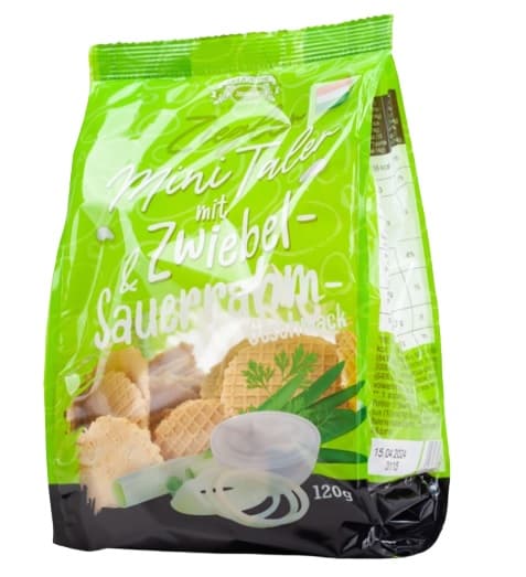 Mini Sour cream and Onion wafers 120g