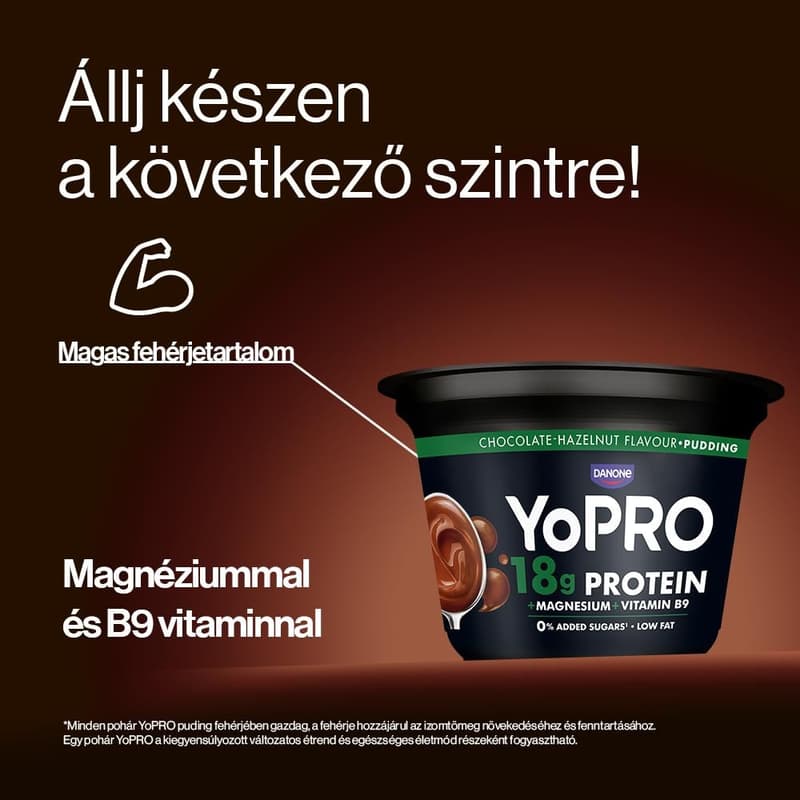 YoPRO Csokoládé- és mogyoróízű tejdesszert