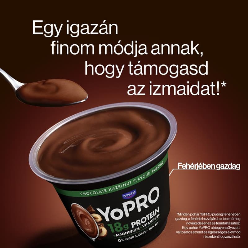 YoPRO Csokoládé- és mogyoróízű tejdesszert