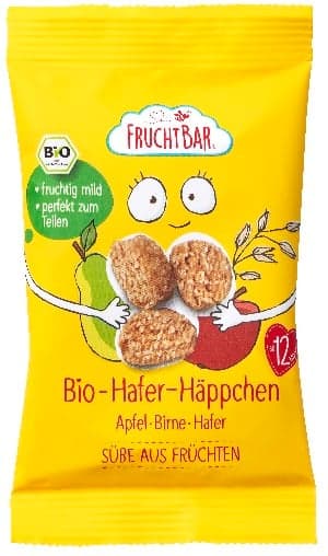 FruchtBar Pausenfreund - Organic Oats bites with apple and pears 40 g
