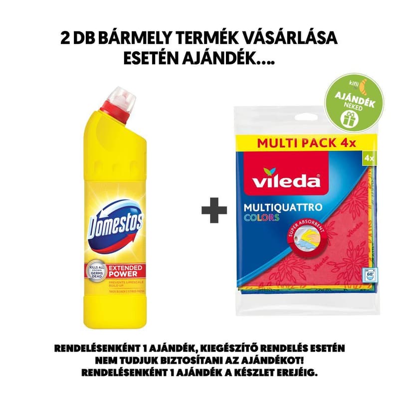 Domestos Extended Power Citrus Fresh fertőtlenítő hatású folyékony tisztítószer, 750 ml