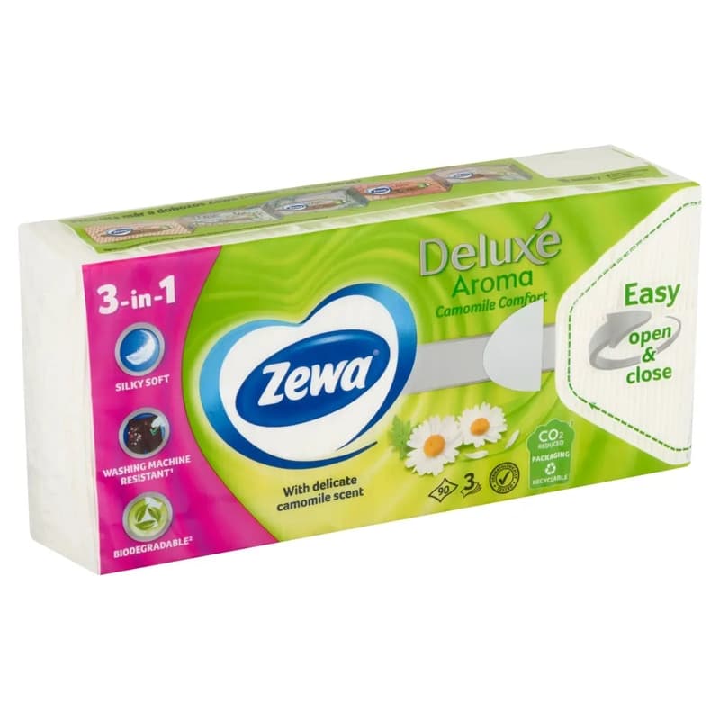 Zewa Deluxe Camomile Comfort illatosított papír zsebkendő 3 rétegű