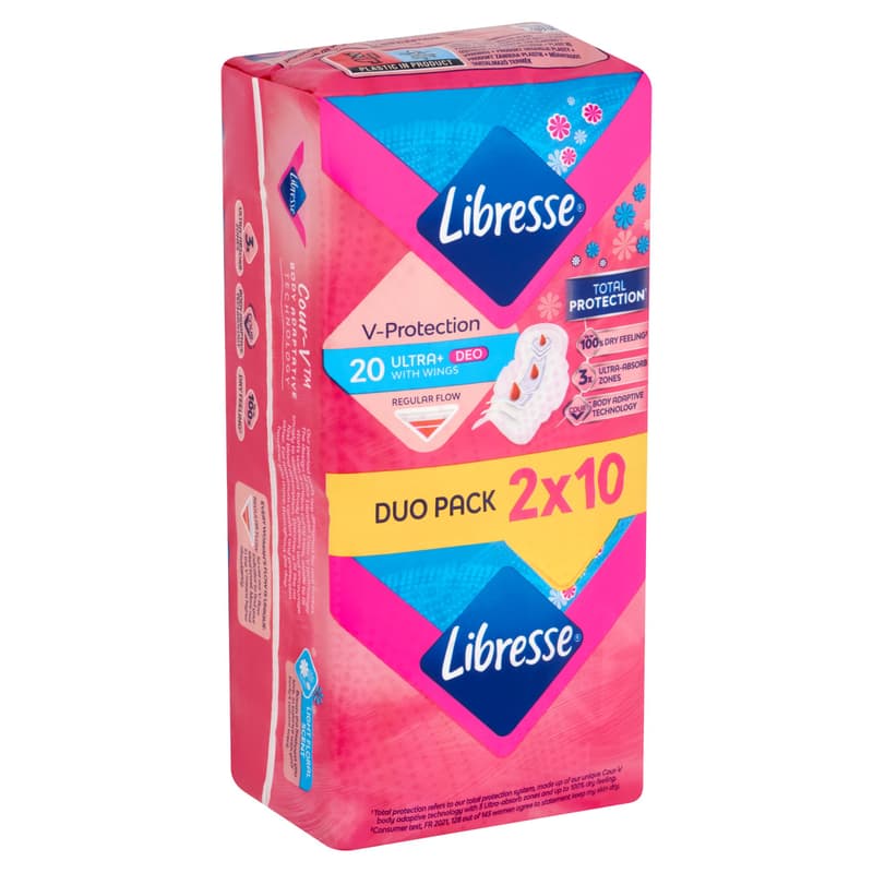 Libresse Ultra+ Deo szárnyas egészségügyi betét illatosított