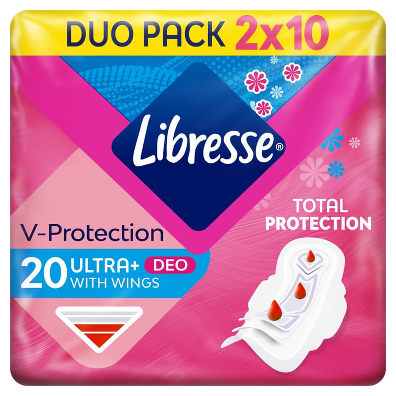 Libresse Ultra+ Deo szárnyas egészségügyi betét illatosított