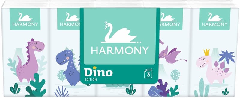 Harmony dino 3 rétegű papírzsebkendő