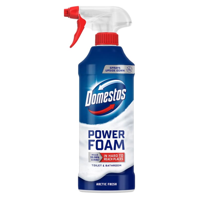 DOMESTOS Power Foam toilet and bathroom cleaning foam Arctic Fresh