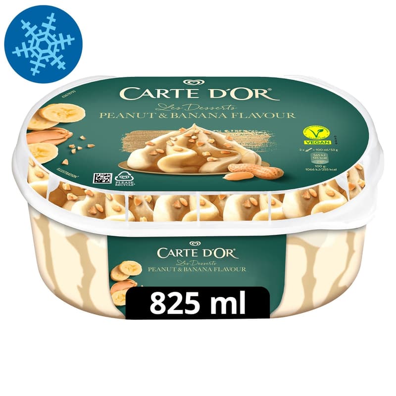 CARTE D'OR Jégkrém Földimogyoróvaj-Banán ízű vegan