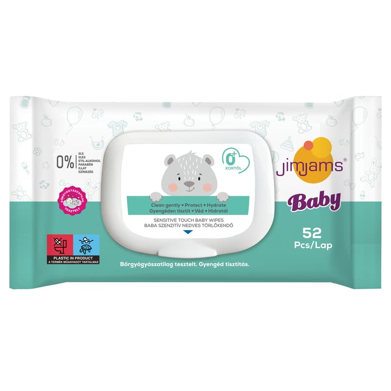 JimJams Baby Sensitive touch baby wipes 52pcs