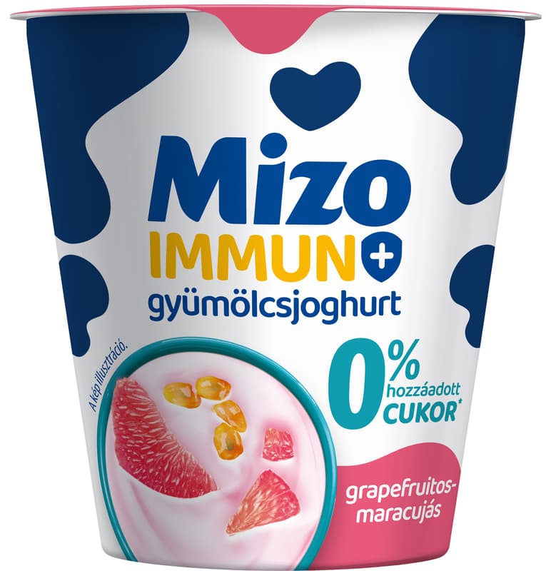 Mizo Immun+ Grapefruit Maracuya Fruit Yogurt with No Added Sugars