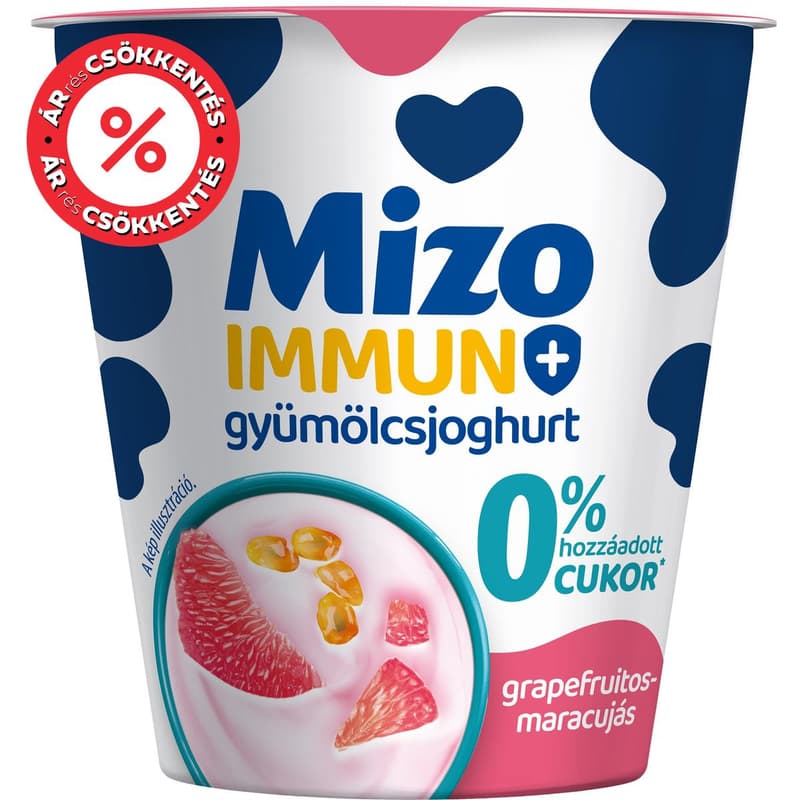 Mizo Immun+ Grapefruit Maracuya Fruit Yogurt with No Added Sugars