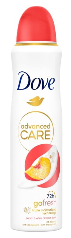 Dove Advanced Care Go Fresh Barack és Fehérvirág illatú női izzadásgátló dezodor, 150 ml