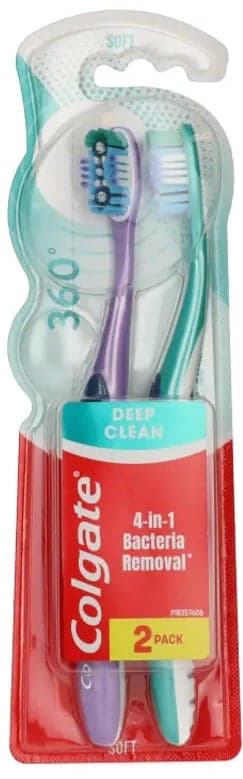 Colgate 360 Deep Clean Soft lágy fogkefe duo pack