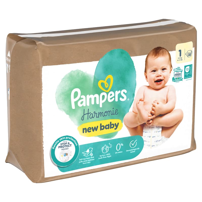 Pampers PureP Diaper Value Pack S1 35CT